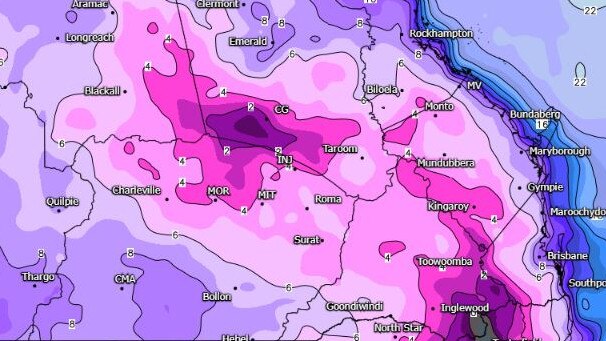 A brutal cold snap is gripping large parts of Queensland on Monday morning. Picture: weatherwatch.net.au