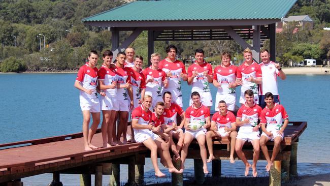 Palm Beach Currumbin players in the specially designed jerseys for their upcoming Fijian tour. Picture: Supplied