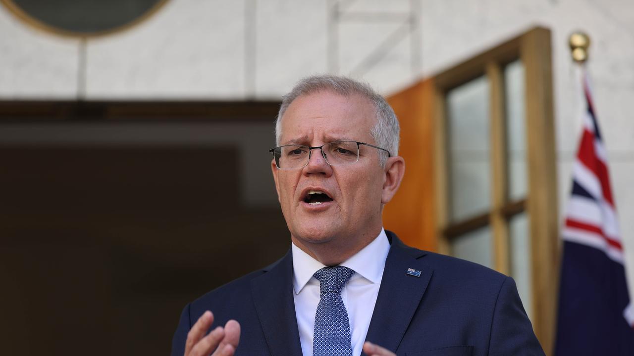 Prime Minister Scott Morrison says Australia will ‘tough it out’ and power through the Omicron wave. Picture: NCA NewsWire / Gary Ramage