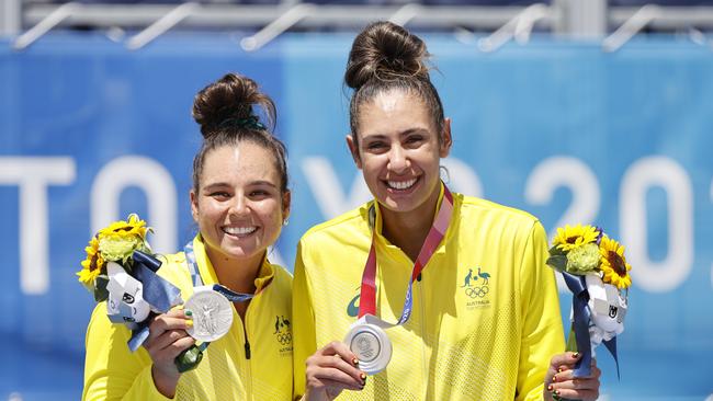 Taliqua Clancy (right) has lived out her dream of becoming an Olympic medallist. Picture: Alex Coppel.