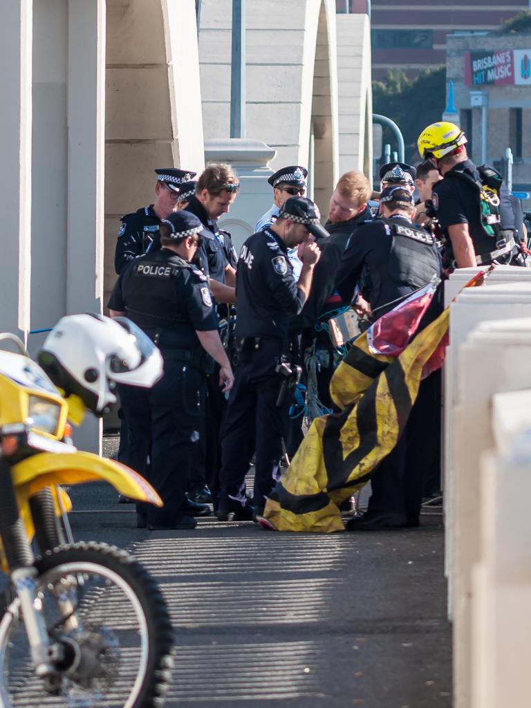 Queensland Police arresting Extinction Rebellion protester. 19 August, 2019. Picture: Supplied.