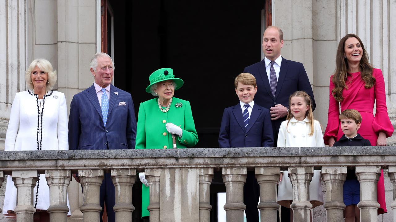 The Queen and her family made a second balcony appearance on the final day of the four-day Platinum Jubilee celebrations. Picture: Getty Images