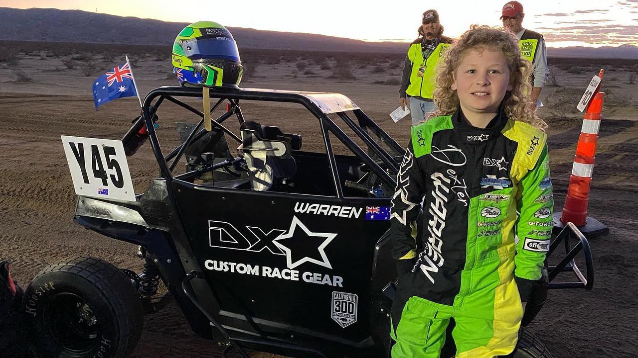 South Australian Dexter Warren is a motorsport world champion at the tender age of 10 after taking out the UTV World Championship in Barstow, California. Picture: Facebook