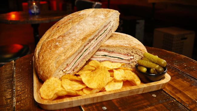 Papa Gedes’ $60 sandwich: the Muffuleta. Picture: Richard Dobson