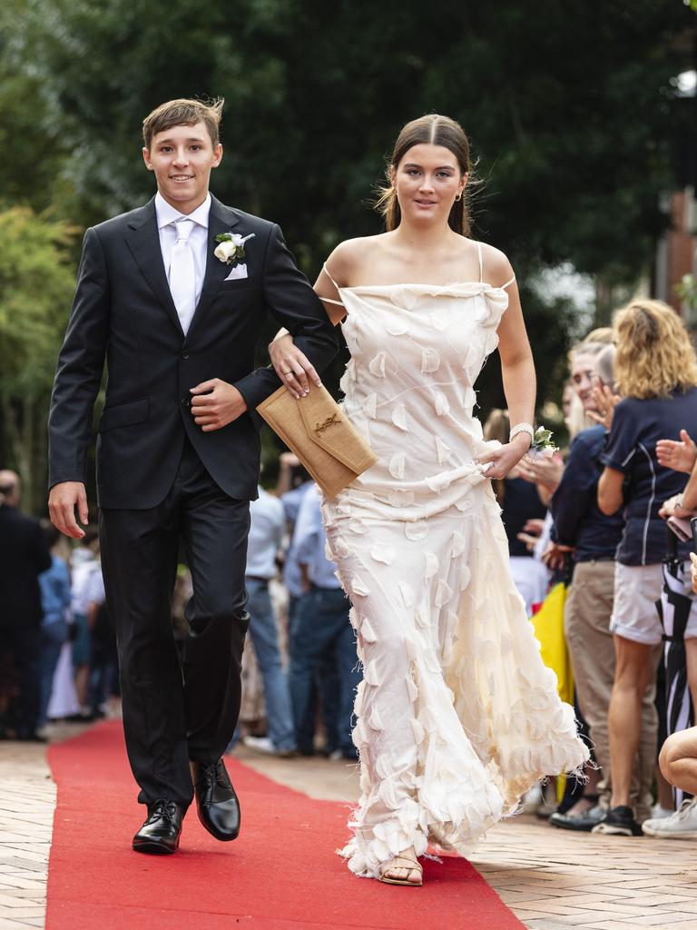 Torra MacDonald and Tristen Bayntun at Fairholme College formal, Wednesday, March 29, 2023. Picture: Kevin Farmer