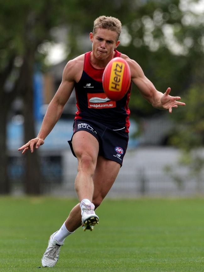 Tom Couch training for Melbourne back in 2013.