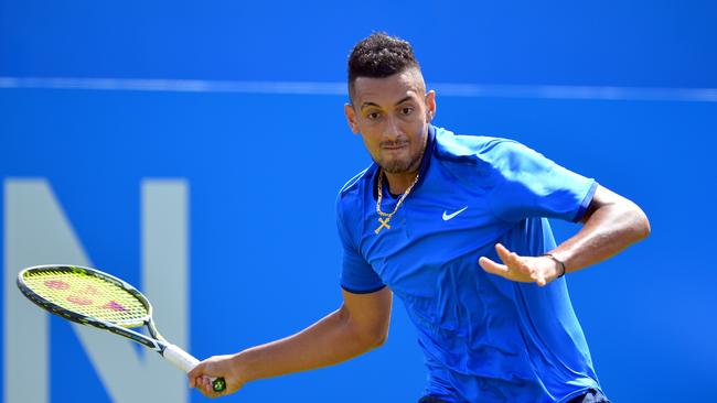 Australia's Nick Kyrgios was disappointed with his form at Queens. Picture: AFP/Glyn Kirk