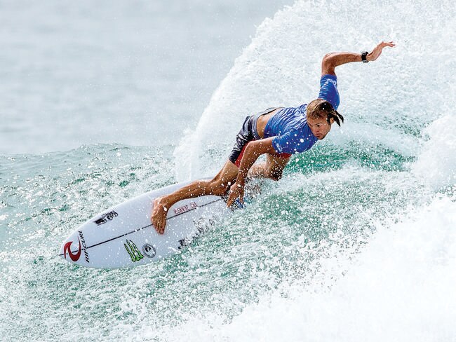 Owen Wright in action at the Quiksilver Pro.