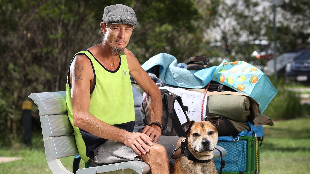 Maxwell Porter with his dog Boss. Picture: Liam Kidston