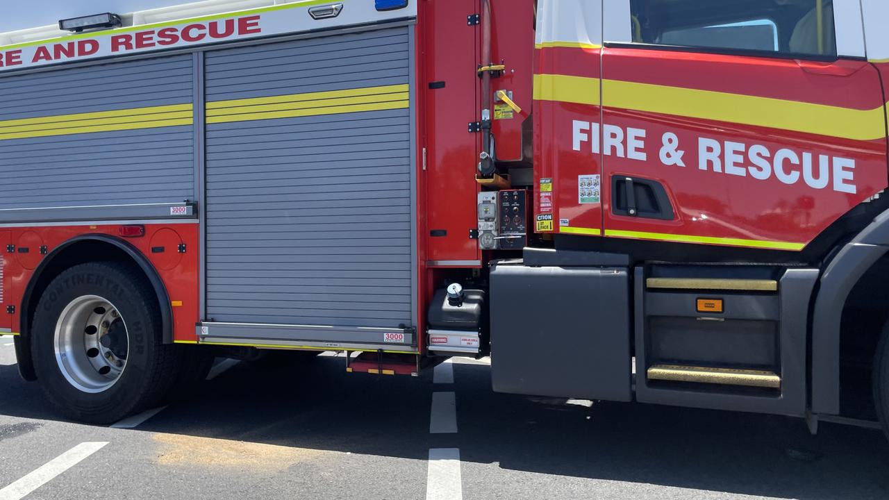 Queensland Fire Department crews have attended a suspected gas leak at a property in Dalby. Picture: Alison Paterson