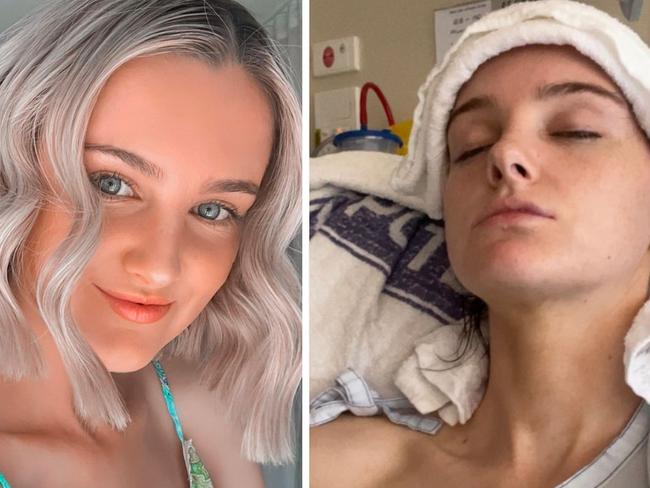 Hayley Penna, 23, is now partially paralysed after a nasty virus.