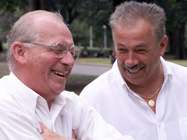 Henry (right) with Roger Rogerson in 2003. Picture: Rohan Kelly