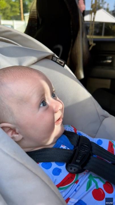 Baby is hilariously unfazed by terrifying clown mask