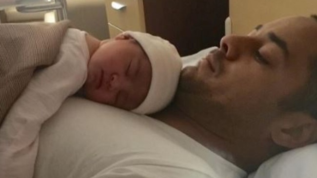 Hayne is his new role as a dad.