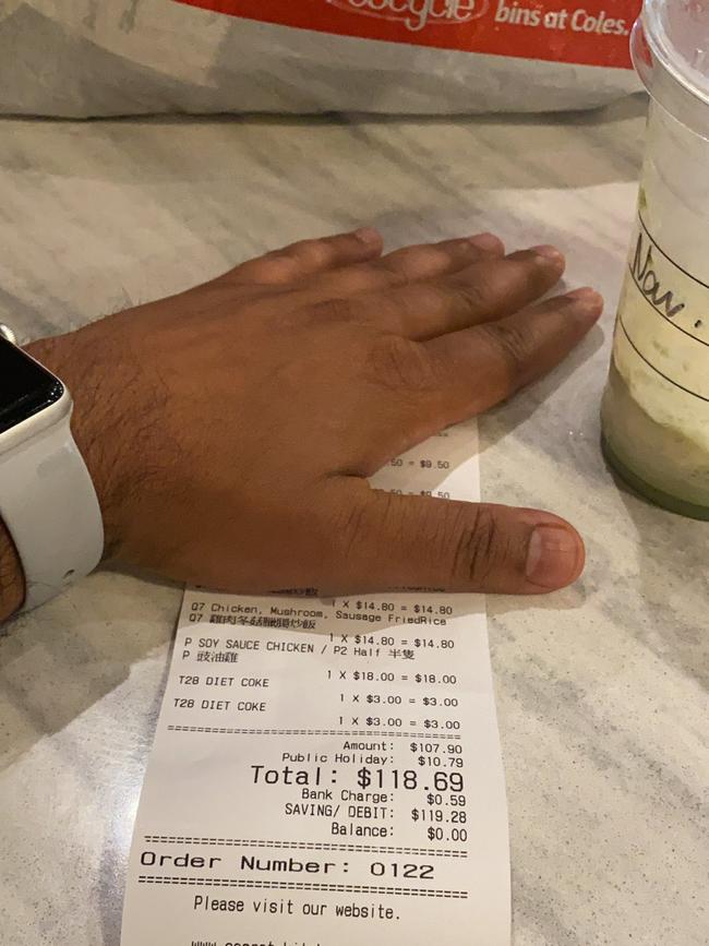 Singh paid for the players’ $118 dollar food bill.