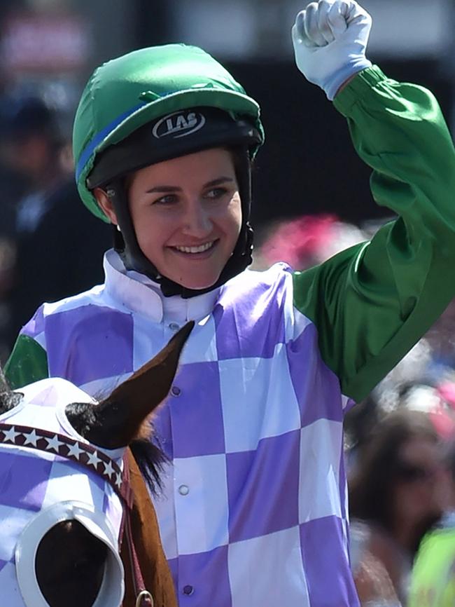 Michelle Payne. Picture: AFP Photo/Paul Crock