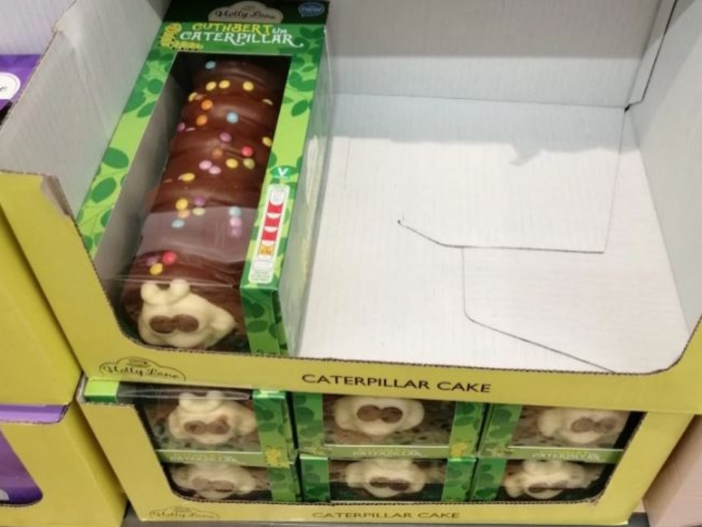 And this is Aldi UK’s ‘Cuthbert the Caterpillar’ cake that M&amp;S aren’t happy about and have since launched legal action over. Picture: Supplied