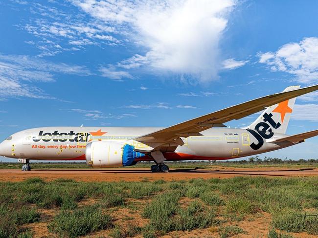 Several Jetstar Boeing 787 Dreamliners will take to the sky in June after being stored in Alice Springs. Picture: triplecccharlie