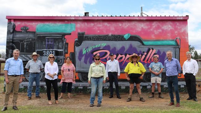 Members of the Rappville Community Advisory Group, Richmond Valley Council Recovery Officers along with Chris Gulaptis, Kevin Hogan, RVC Mayor Robert Mustow and General Manager Vaughan Macdonald who are signalled for Hall and Community precincts developments.