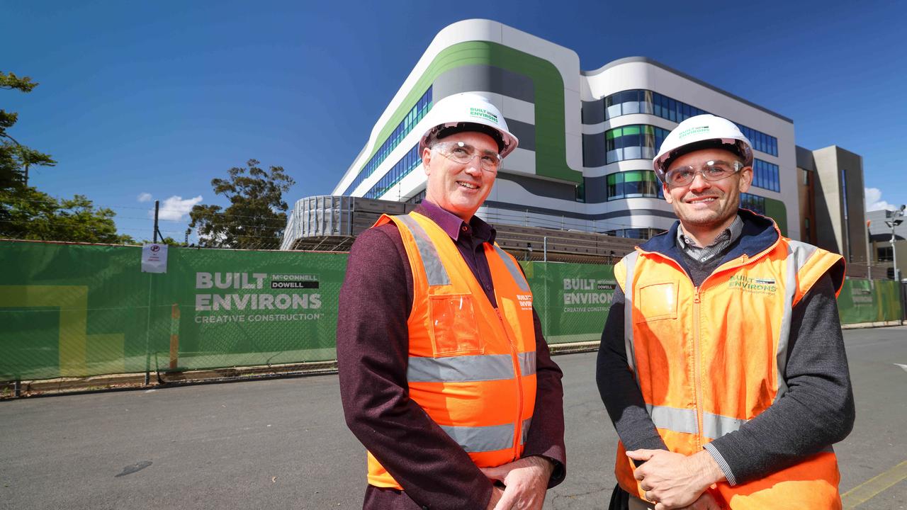 Built Environs contract administrator Malcolm Mayfield with project manager Luke Goldup. Picture: Russell Millard