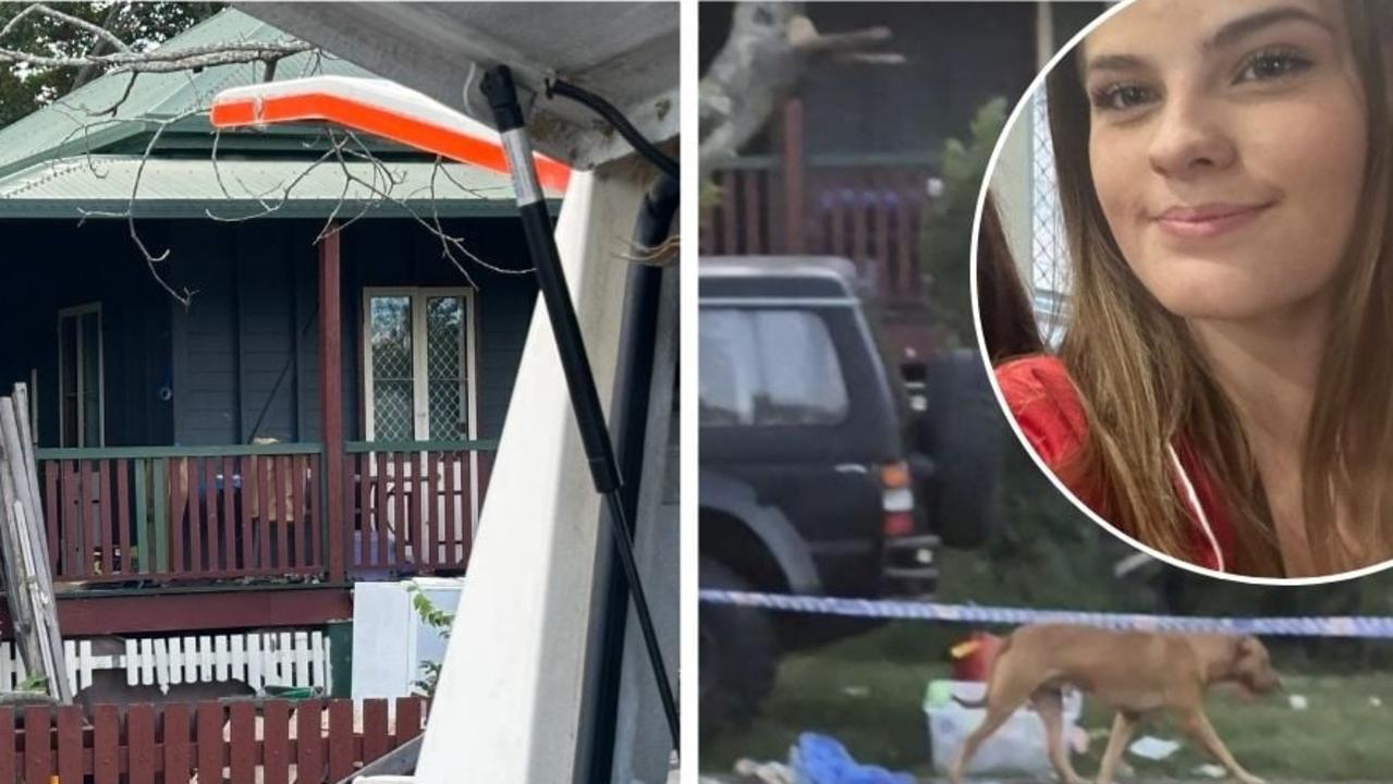 The derelict house in Gin Gin where missing teenager Pheobe Bishop last lived.