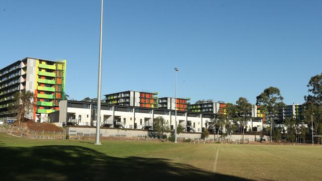 The Commonwealth Games athletes village at Parklands has 82 townhouses almost complete — but subbies who worked on them claim they are hundreds of thousands out of pocket. Picture: Mike Batterham