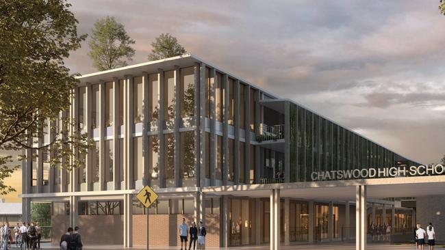 A concept plan of the Chatswood High School redevelopment