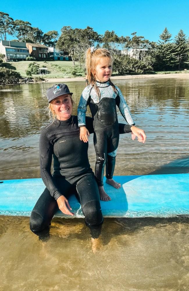 My daughter is just one of the 28 kids Gabbie helps through her surf therapy. Picture: Supplied