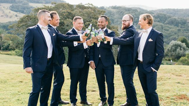 Cheers! Daniel Kelly and rooster chums, photography: Figtree Pictures