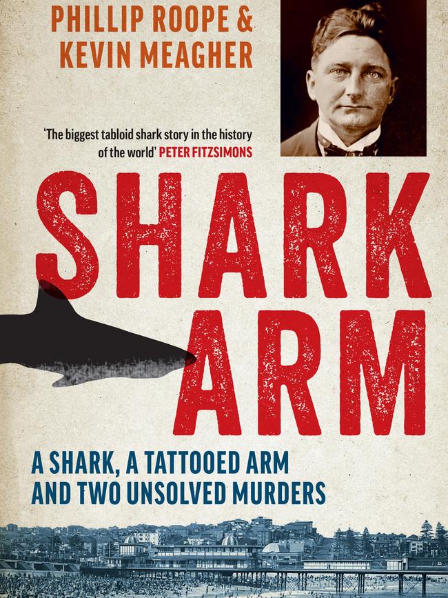 Shark Arm. Book cover. By Phillip Roope and Kevin Meagher