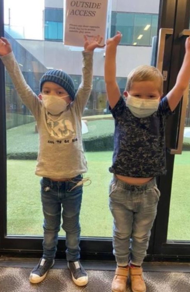 Best friends William and Kye, 5, both have hypoplastic left heart syndrome. Picture: GoFundMe