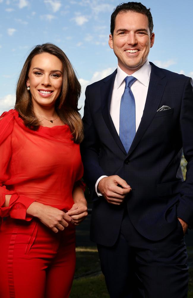 Peter Stefanovic First Edition co-anchor Laura Jayes. Picture: Jonathan Ng