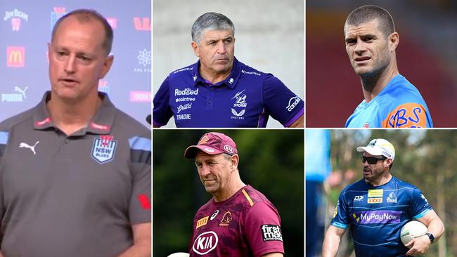 The new NSW coaching line-up (clockwise from left): Michael Maguire (head coach), Frank Ponissi (team performance manager), Matt King (assistant), Matt White (assistant) and John Cartwright (assistant).