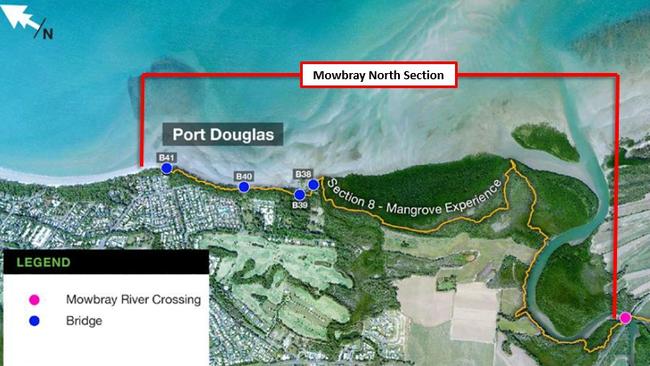 Mowbray North plan of the Wangetti Trail.