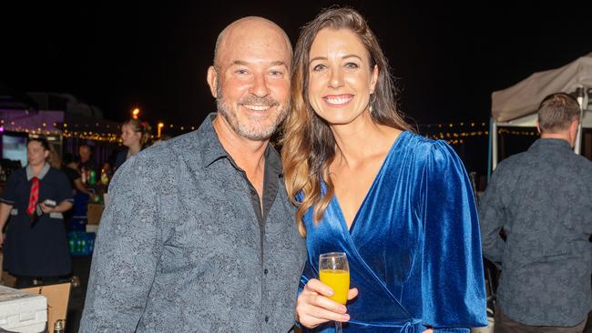 David Riley and Jody Zimmermann at Dinner on the Runway for Mackay Hospital Foundation, Mackay Airport Friday 8 September 2023 Picture: Michaela Harlow