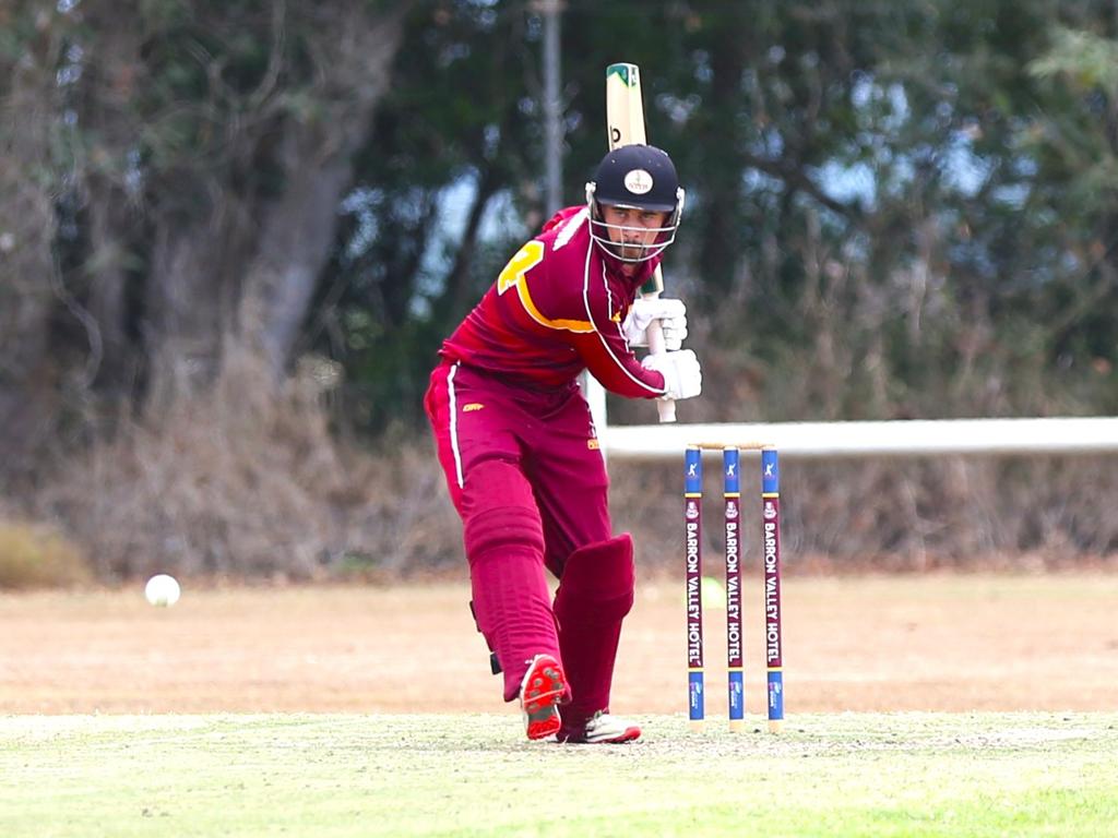 Pictured: Atherton all-rounder Tom Boorman. Atherton v Barron River at Loder Park. Cricket Far North 2024. Pictured: Gyan-Reece Rocha