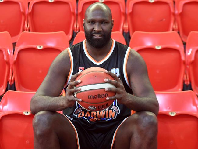 Darwin Salties player Nate Jawai. Picture: (A)manda Parkinson