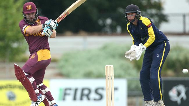 Aaron Shellie in action for Coburg. Picture: Hamish Blair