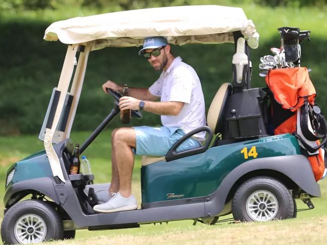 Glenn Maxwell found himself in trouble after falling off a golf cart last year. Picture: Sri Lanka Cricket