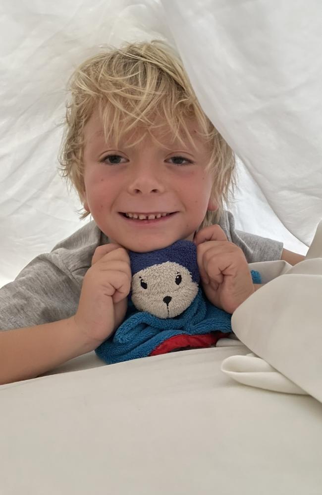 Ryley Kemp was seven years old when he was diagnosed with an insidious brain cancer, Picture: Supplied