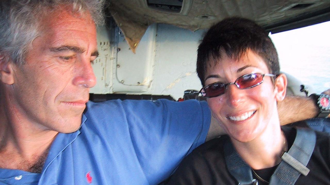 Jeffrey Epstein with the British socialite Ghislaine Maxwell. Picture: AFP