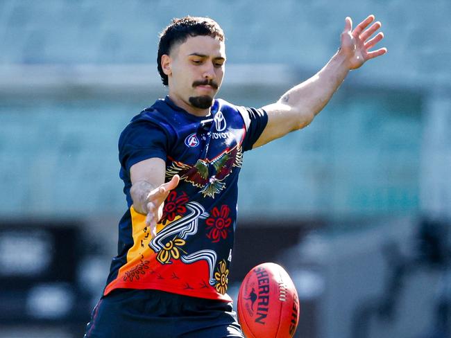 Izak Rankine is on the fringe of DPP eligibility. Picture: Dylan Burns/AFL Photos via Getty Images