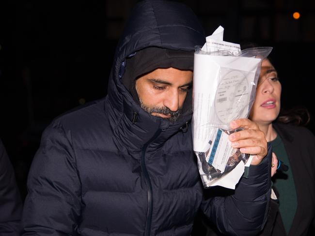 Behi leaving Surry Hills Police Station on bail. Picture: James Gourley