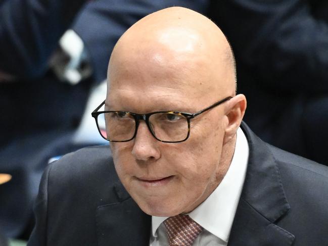 CANBERRA, AUSTRALIA  - NewsWire Photos - February 5, 2025: Leader of the Opposition Peter Dutton during Question Time at Parliament House in Canberra. Picture: NewsWire / Martin Ollman