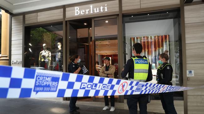 Berluti’s store was also targeted last month. Picture: NCA NewsWire/David Crosling