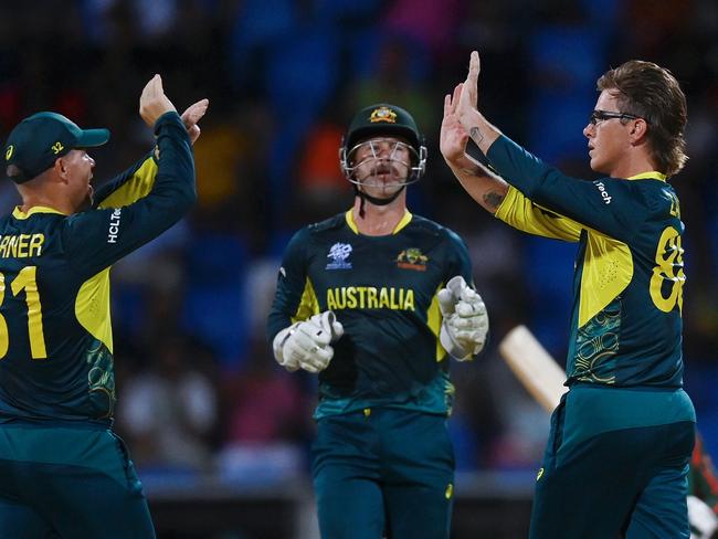 Adam Zampa was at his clinical best for Australia with two wickets. Picture: Gareth Copley/Getty Images
