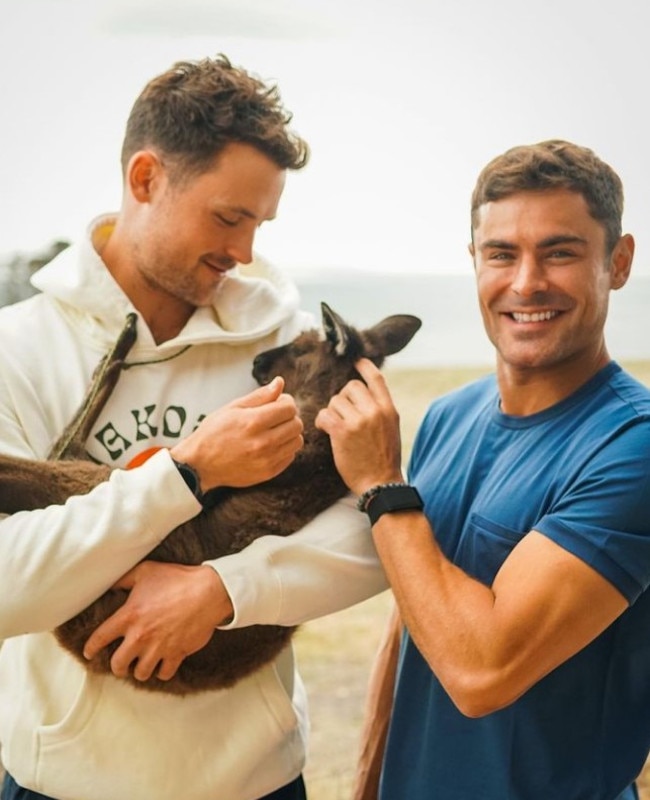 Zac Efron and brother Dylan (left) at Kangaroo Island. Picture: Instagram