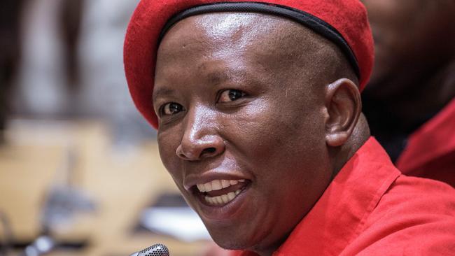 South African opposition party Economic Freedom Fighters (EFF) leader Julius Malema.