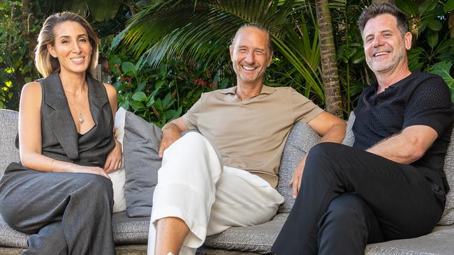 Justin Hemmes (centre) with Maree Andrews and Barry Wafer ahead of the Silver Party. Picture: Thomas Lisson