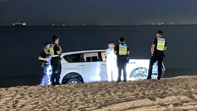 Mohammed got his car stuck at Elwood Beach after trying to spend the day in the sun.